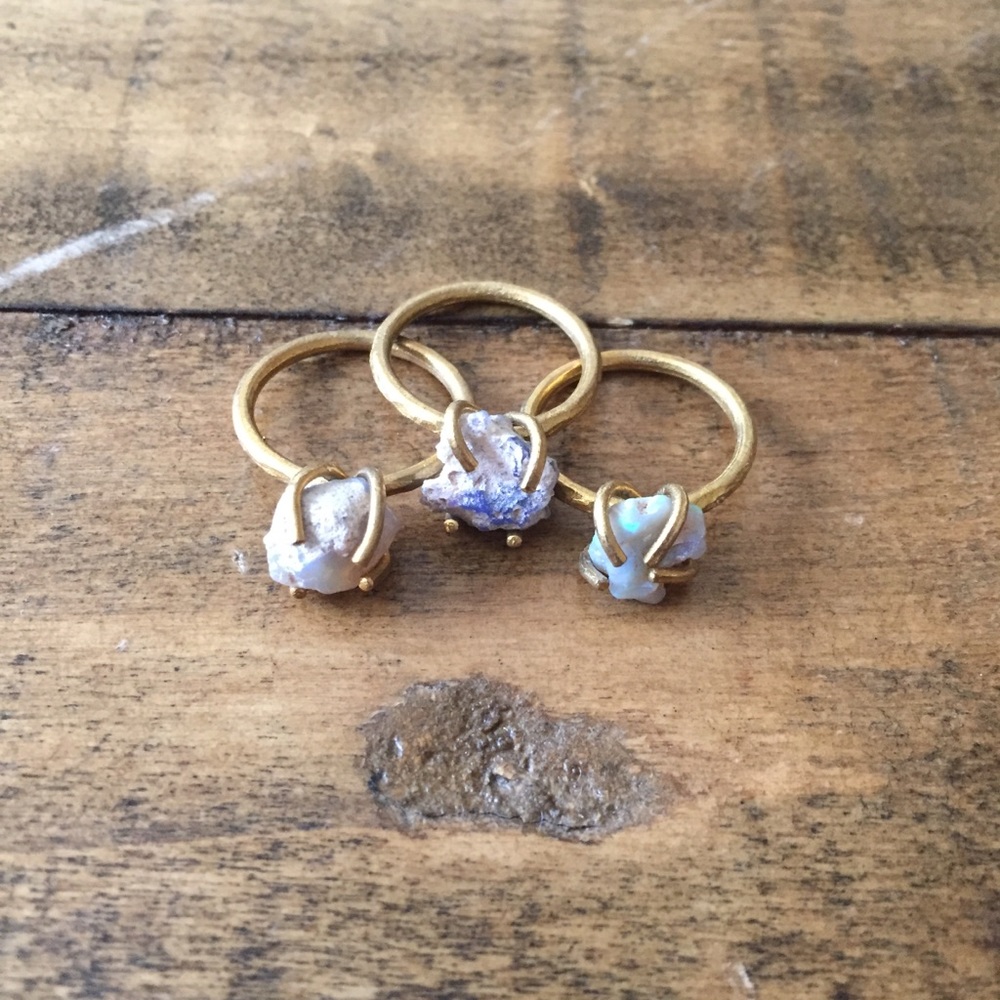 ❗️LAST❗️Raw Opal Natural Stone Ring - Picture 7 of 8